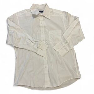 Club Room Slim Fit Classic White Dress Shirt 16-16.5 34/35 Performance Mens